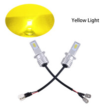 (H3-Yellow) 6000K 35W 4000LM 2SMD 2LED Headlight Kit - High/Low Beam Bulbs
