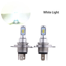 (H4-White) 6000K 35W 4000LM 2SMD 2LED Headlight Bulb Kit - High & Low Beam Upgrade