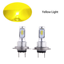 (H7-Yellow) 6000K 35W 4000LM 2SMD 2LED Headlight Kit - High/Low Beam Bulbs