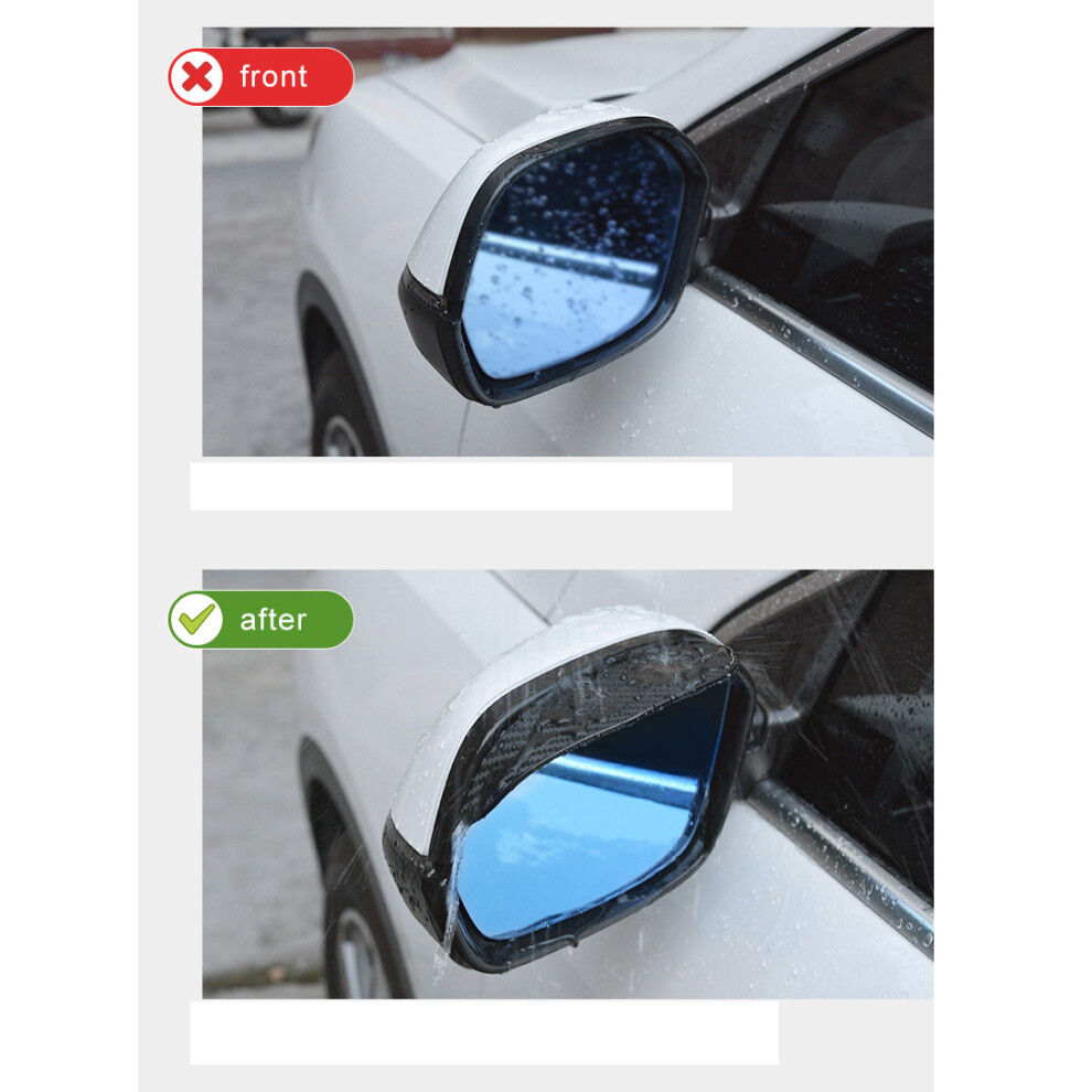 2-Pack Carbon Fiber Car Side Mirror Rain Deflectors & Sun Visors Light 123643760688