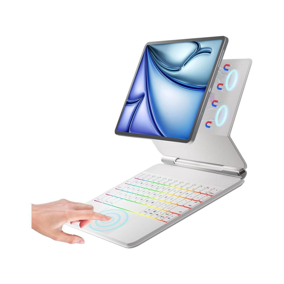 Ipad Air 11 Inch Case With Keyboard 2025 (M3) 2024 (M2), Magic Stand, 7-Color Backlit, Trackpad, Magic Keyboard Case For Ipad Pro 11 Inch 4Th 3Rd 2Nd 609808382501