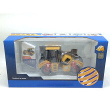 (Yellow) 1:50 Double Wheel Road Roller Alloy Car Engineering Vehicle Model Children's Toys