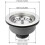 High temp resistant kitchen sink accessory, 114mm stainless steel strainer 5