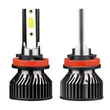 (H8/H9/H11) 9005 9006 LED Headlights 50W 5000LM High/Low Beam 6000K White 2 Bulbs Kit