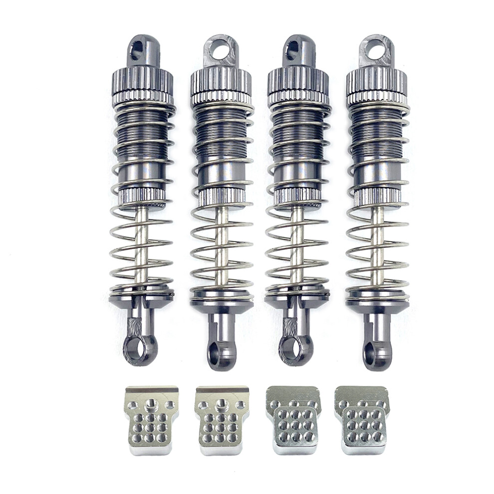 (Gray) 4Pcs Metal Shock Absorber W/ Extender Kits For Mn D90 D91 Mn45 Mn99 Mn99s Rc Car Gray 110691696632