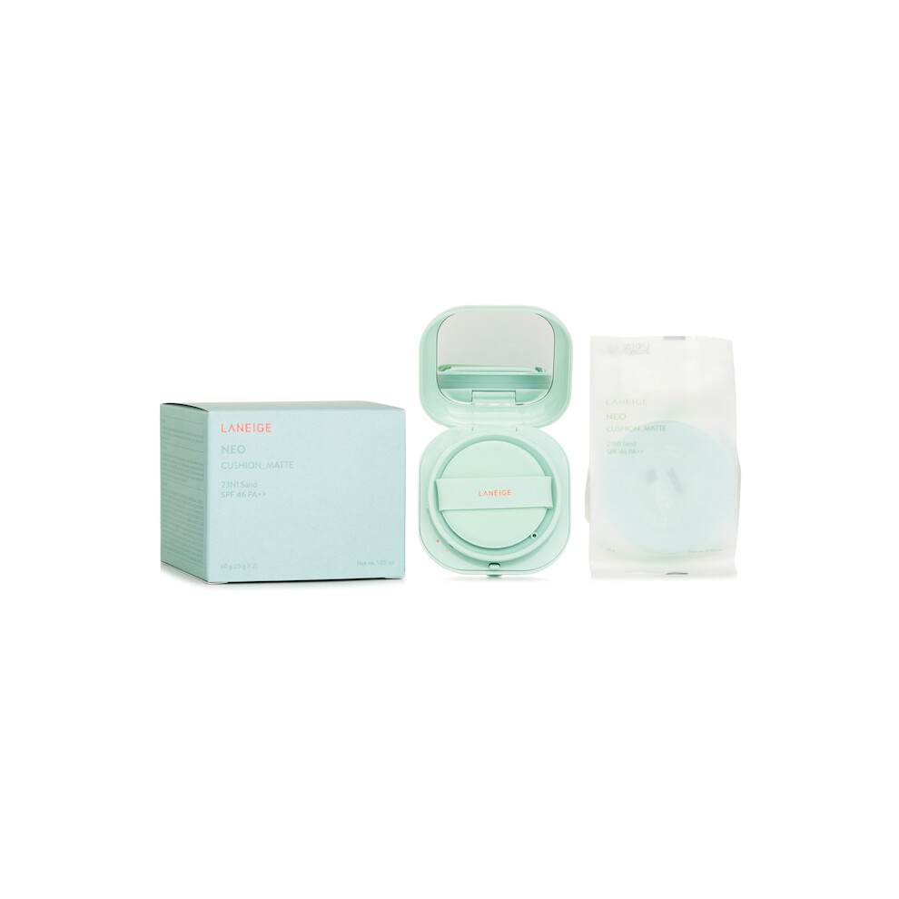 Laneige Neo Cushion Matte Spf46 Pa++ # 23N1 Sand (15G + 15G Refill) 30G