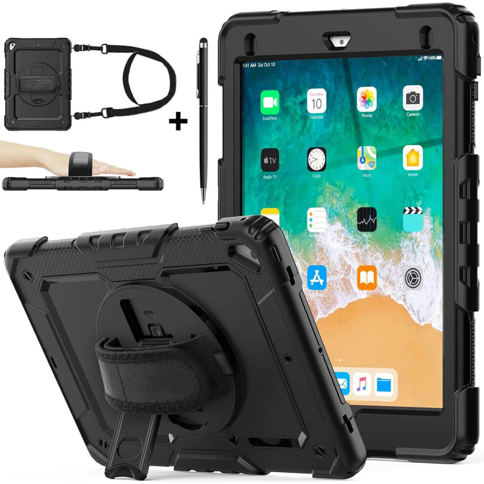 Photos - Other for Computer Protecvtive Case for iPad 9.7 inch  2018 Air 2 Pro 9.7 Full Body Shockproof Cover with Screen Protector Pencil Holder St 2017