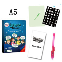 (English, A4) Draw With Light Fun And Developing Toy English Russian Drawing Board Magic Draw Educational