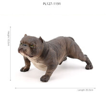 (PL127-1191) Simulation Wild Animal Model Bully Pitbull Dog Decoration Toy Collection for Children