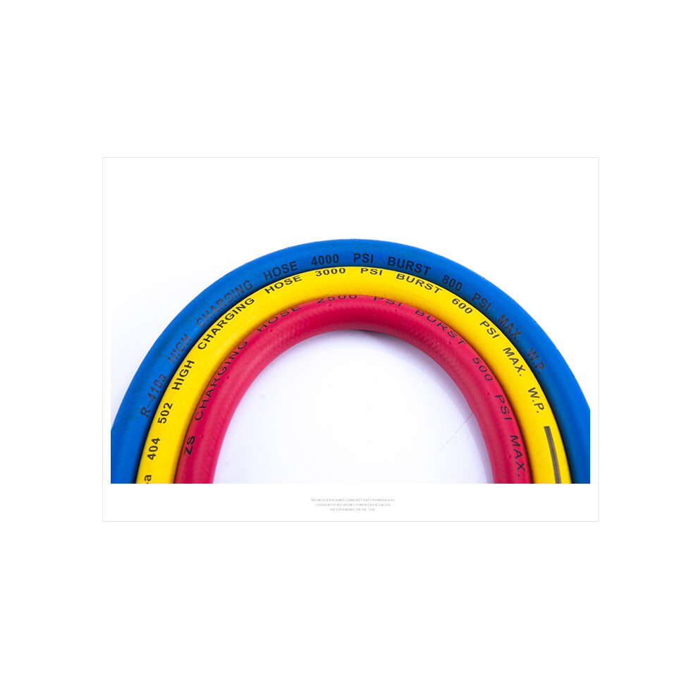 R134a 1/4" Sae 59" Ac Charging Hoses Tube Refrigerant Air Conditioning 3000 Psi 110691664884