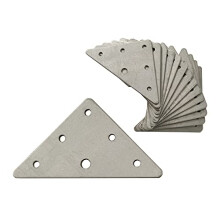 OMIDEAS 15 x Corner Bracket (70 x 70 x 1.5) Flat Triangular Wood Metal Galvanised Fixing Plate Brace Connector