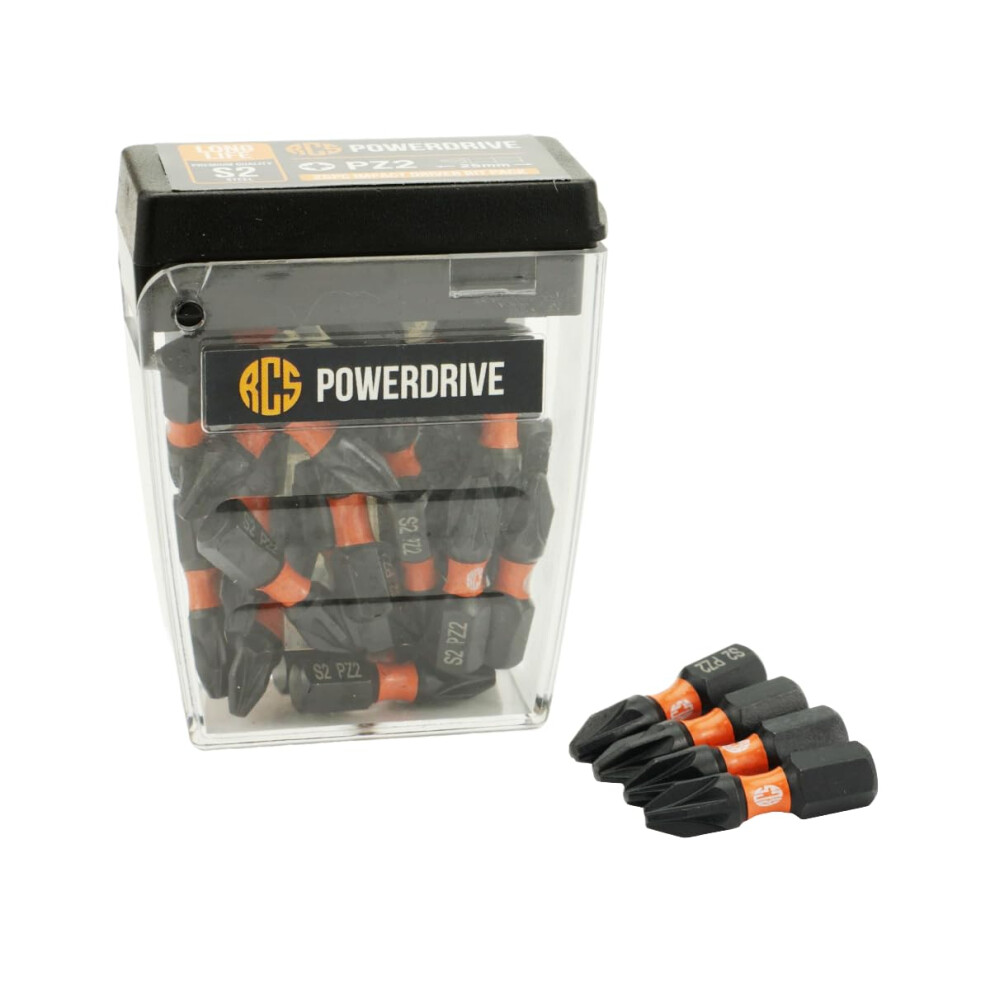 Rcs Pz2 25Mm Length Impact Screwdriver Bits (Tub Of 25) 5051226583360