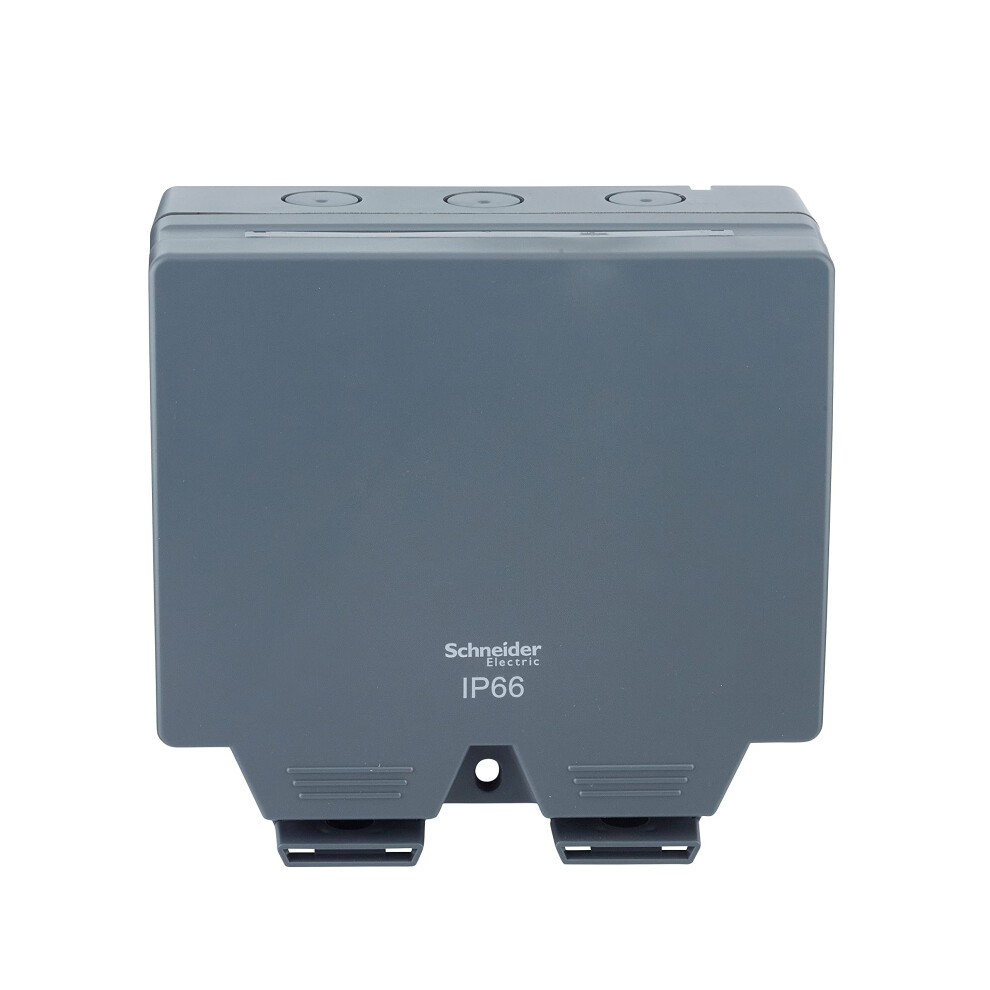 Schneider Electric Lisse Weatherproof Ip66 2 Gang Switched 13A Socket - Lwp3020 5001169662585