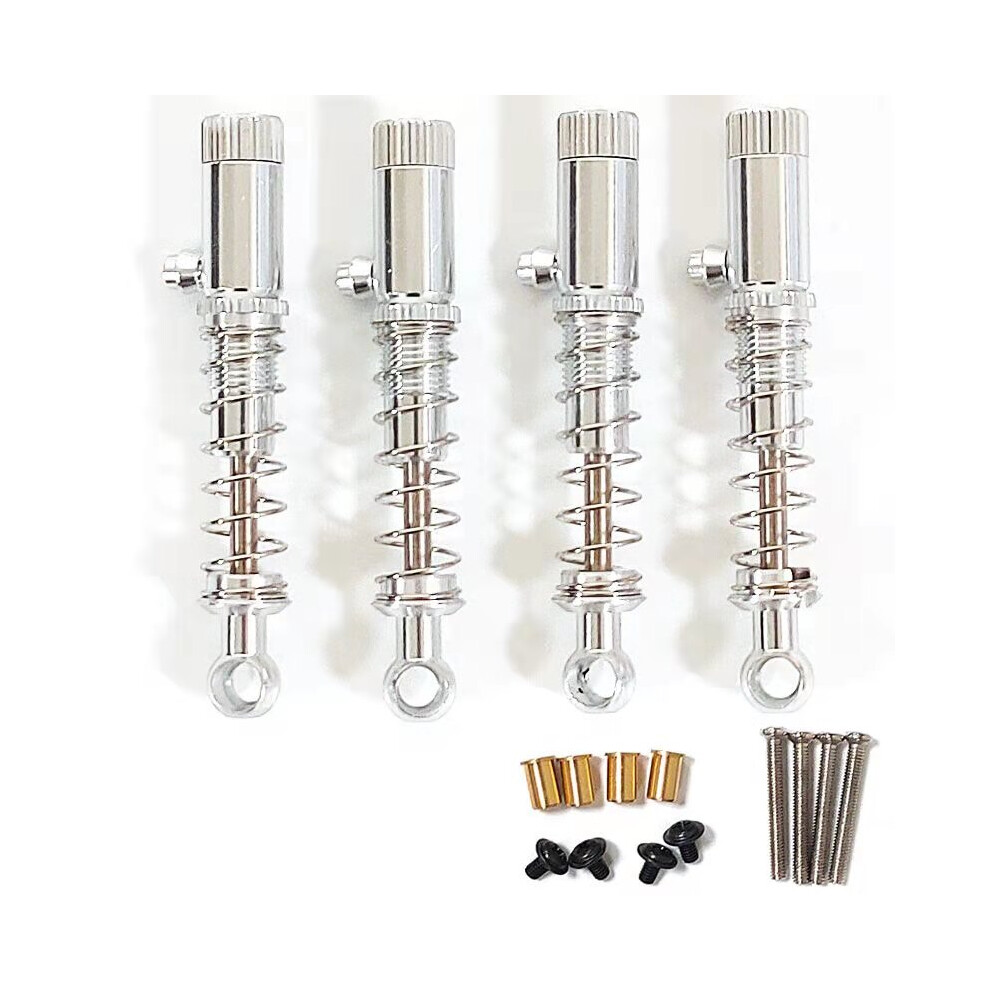 (Silver) 4Pcs Metal Shock Absorber Damper For Wpl C14 C24 C34 C44 Mn D91 Mn45 Mn99 Rc Car Silver 110691697219