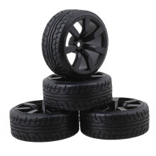 4PCS Drift Tires w/ Wheel Rim 12mm Hex Hub for 1/10 Tamiya TT02 HSP RC Racing