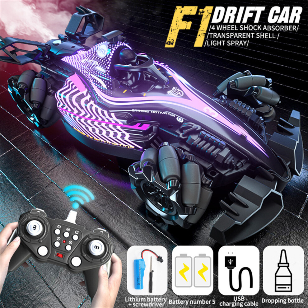 (Purple) Remote Control Stunt Car Purple 110691686398