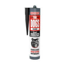 EVO-STIK THE DOG'S Adhesive & Sealant Black - 290ml - Solvent Free - High Strength - Multi-purpose and Waterproof