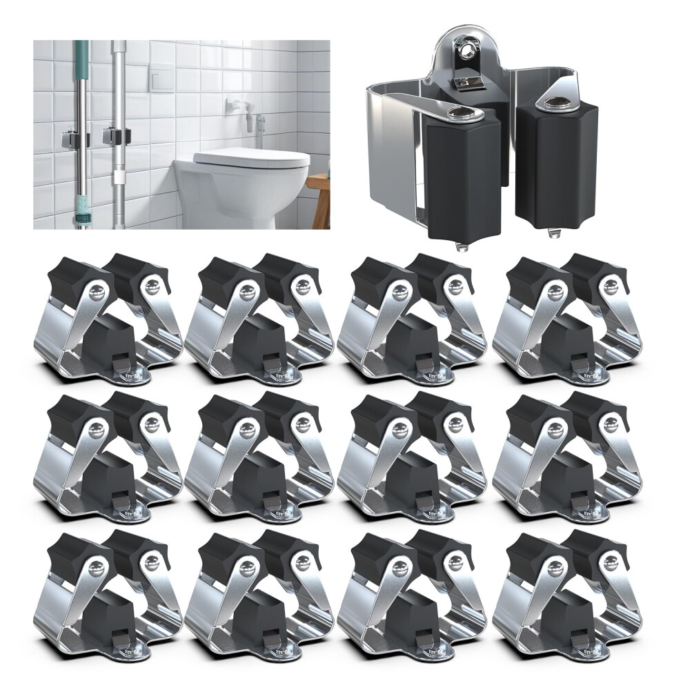 3-H Broom Holder,Brush Holder,Mop Holder Wall Mounted,Broom Holder Wall Mounted For Garage Garden Shed Storage System Laundry Room Home 5051226569074