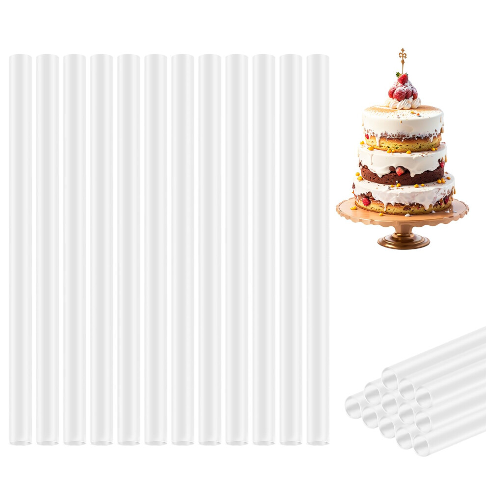 Plastic Reusable Cake Support Rod - 24 Pcs Easy Cut Cake Dowels Rods, Cake Dowels For Tiered Cakes, Cake Dowel Rods 5051226574061