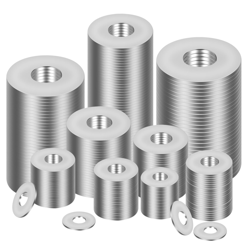 Hexizexi 120Pcs M6x12mm Washers For Screws Stainless Steel Washers Silver For Screws Nuts Bolts 5051226586873