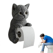Cat Paper Holder, Funny 3D Cats Paper Towel Holder, Cute Decorative Toilet Paper Holder Wall Mount for Bathroom Kitchen, Unique Cats Lover Gifts