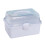 Clear Storage Box with 3-Tier Compartments White 1
