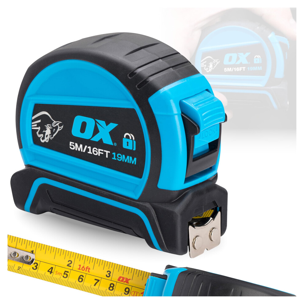 Ox Pro Dual Auto Lock Tape Measure - 5M 5051226568930