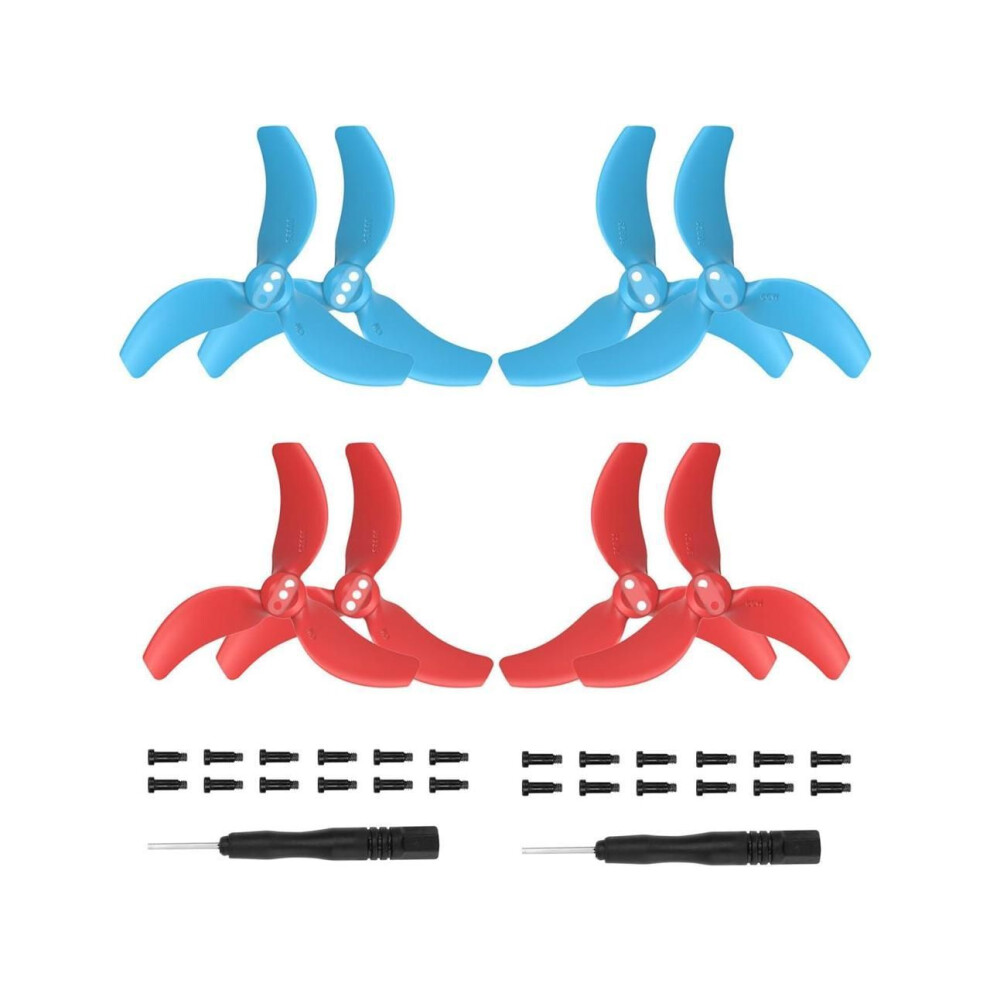 8Pcs Avata 2 Propellers Replacement Prop Blades 3032S Low Noise Wings For Dji Avata 2 Drone Accessories Tips Red/Blue 609808383843