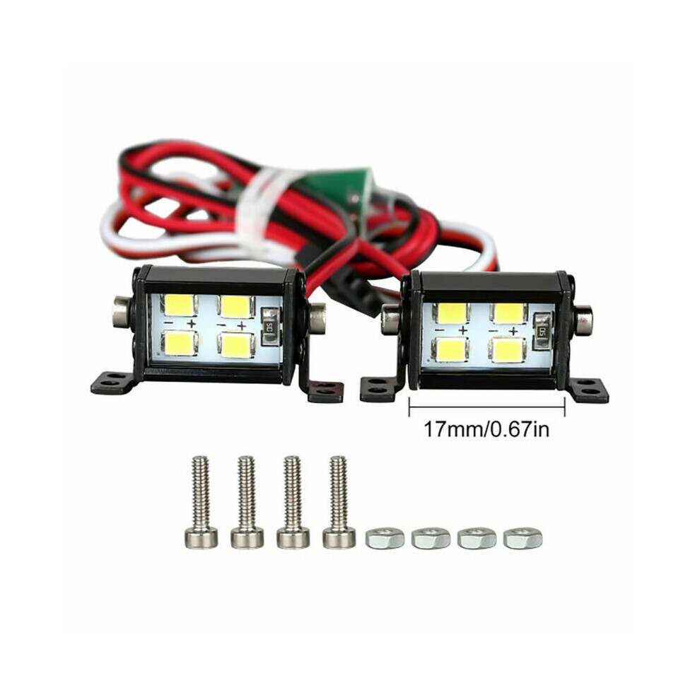 Rc Car Spotlight Double Row Roof Lamp 17Mm Lights For 1/10 Rc Climbing Car Scx10 D90 Trx4 110691697325