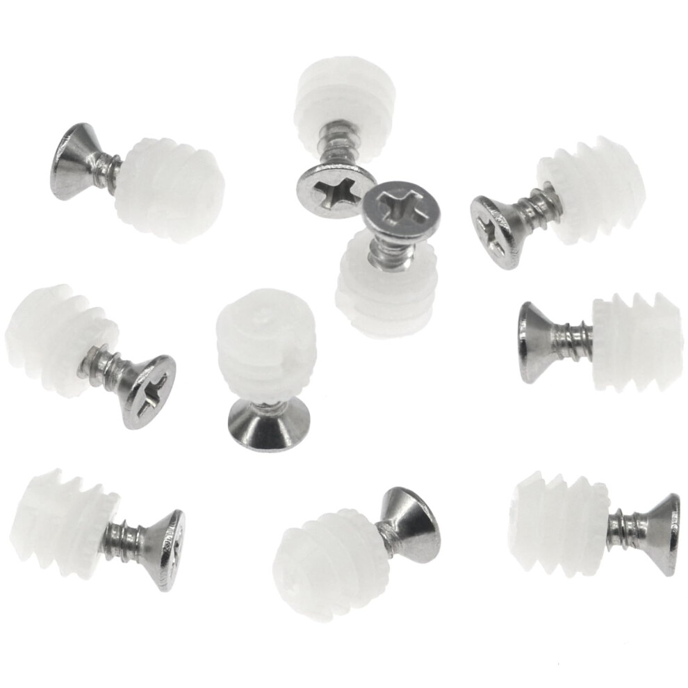 100 Pcs Plastic Hinge Dowel Inserts With Screws,Hinge Expansion Dowels 5051226605833