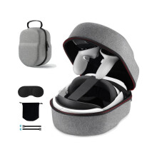 Hard Carrying Case for Oculus Quest 2/Meta Quest 3/Vision Pro/Pico 4 VR Headset, Compatible with Elite Strap/Kiwi Design/BOBOVR Head Strap, Full Prote