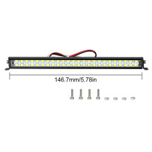 (147mm) Dual-Row Spotlight Roof Lamp Strobe LED Light Kit For SCX10 TRX4 D90 1/10 RC Car