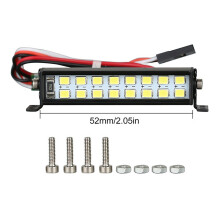 (52mm) Dual-Row Spotlight Roof Lamp Strobe LED Light Kit For SCX10 TRX4 D90 1/10 RC Car