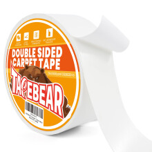 TAPEBEAR Heavy-Duty Double Side Carpet Tape, 50mm x 36m Removable Carpet Tape for Area Rugs