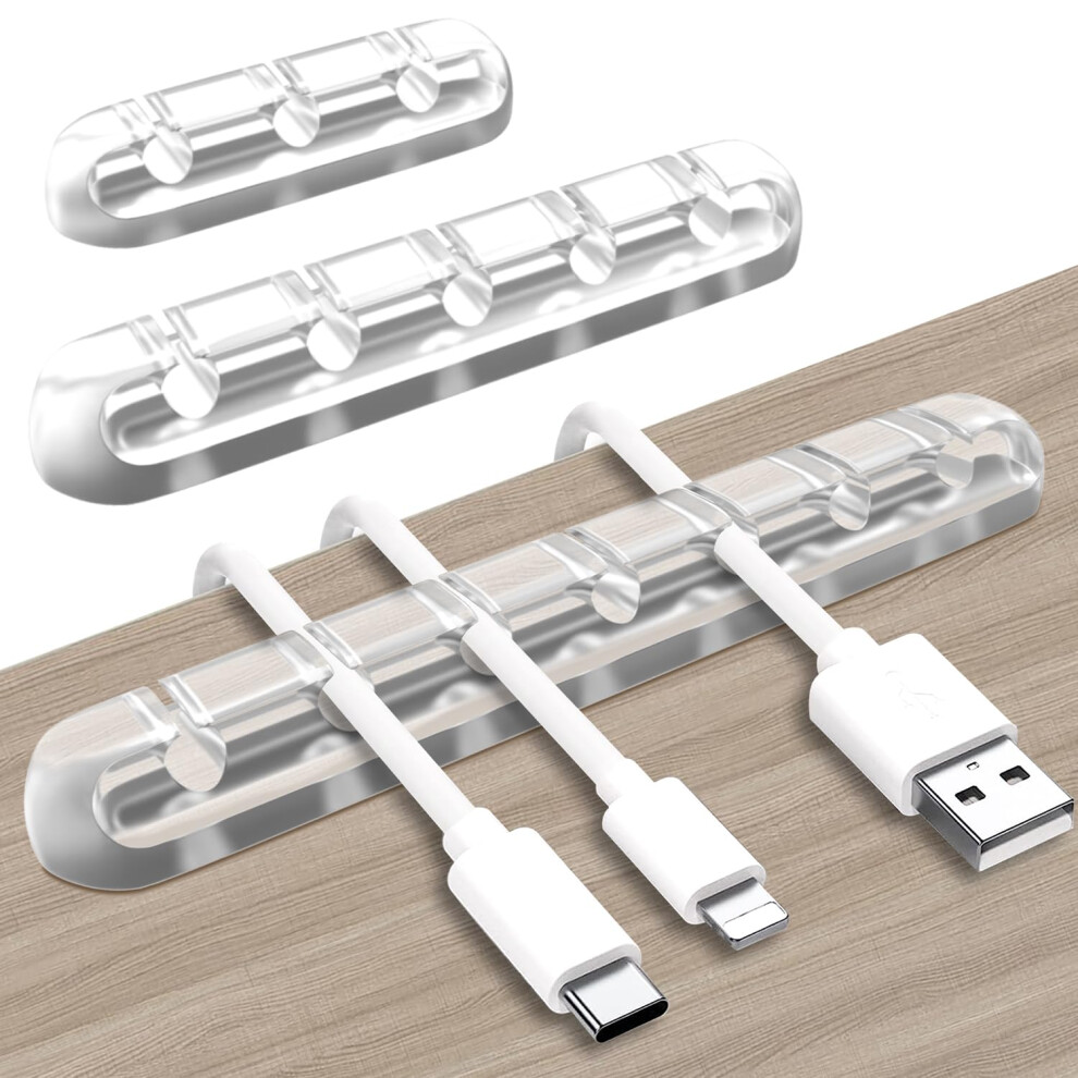 Soulwit Cable Holder Clips, 3-Pack Cable Management Cord Organizer Clips Self Adhesive For Desktop Usb Charging Cable Nightstand Power Cord Mouse 5051226613999