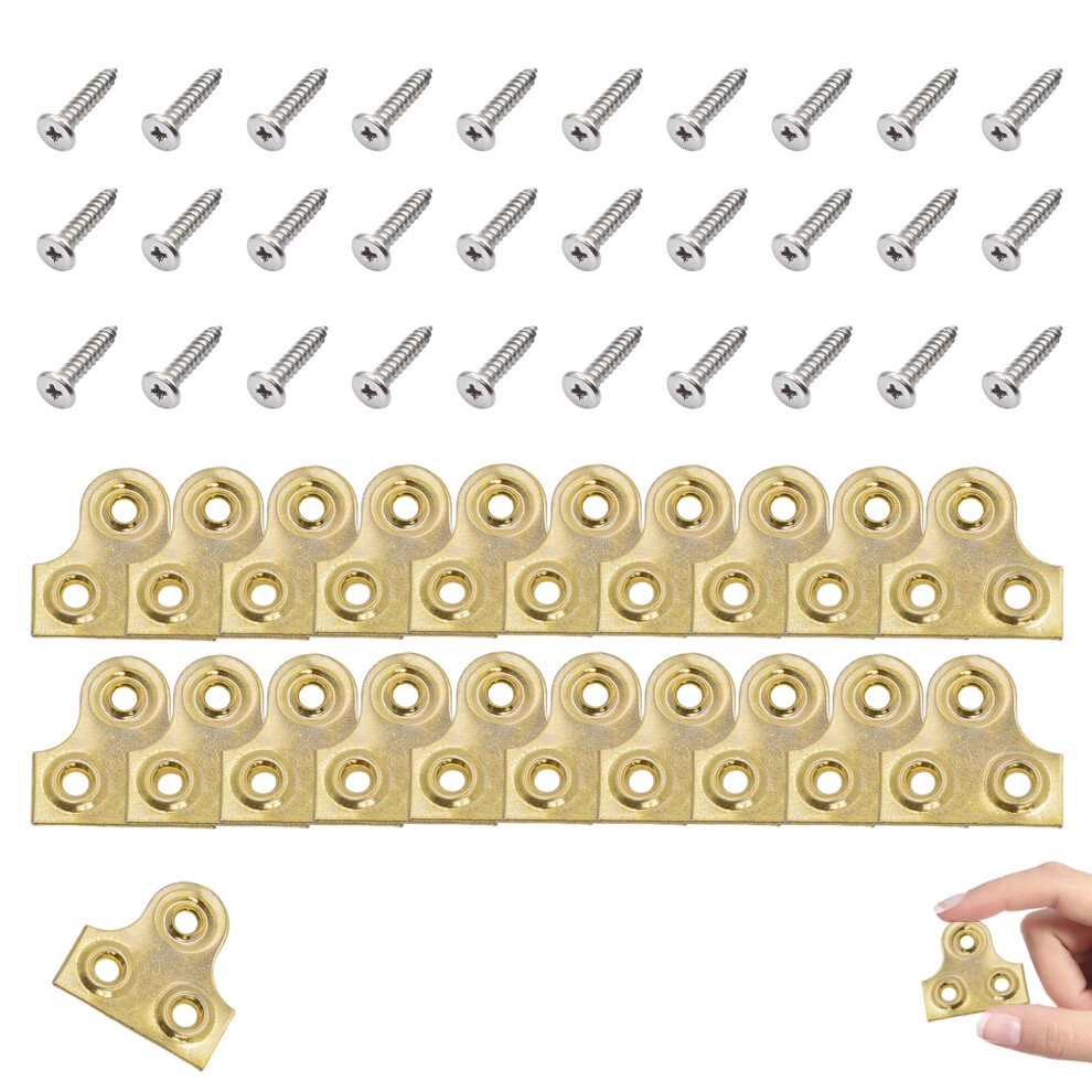 20 Pcs Picture Hangers With 30Pcs Screws, Mirror Brackets, Mirror Fixings, Mirror Plates 5051226584107