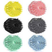 (Black) 8Colors For Body,SCRUBBIES The Sud Bud,Food-Grade Soft Silicone, Body Scrubbe