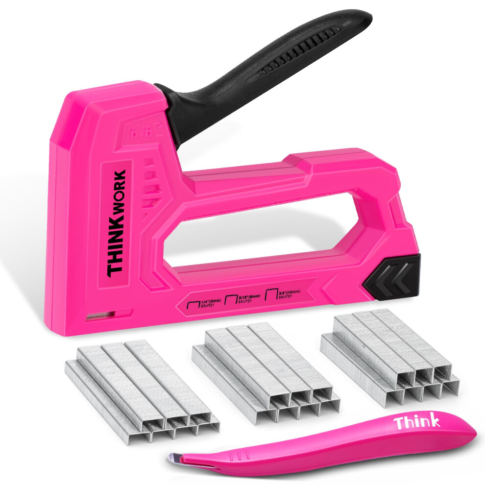 Thinkwork Light Duty Staple Gun For Wood, Wall Stapler With 1600 Staples And Remover Set, Upholstery Staple Gun For Display Boards, Carpentry, Crafts 5007197254310