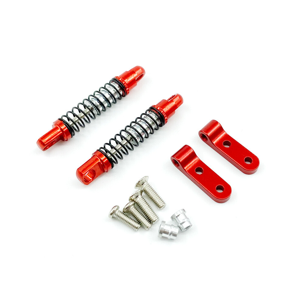 (Red) D12 Rear Axle Metal Spring Shock Absorber Diy Parts For 1/10 Wpl D12 Rc Truck Red 110691697851