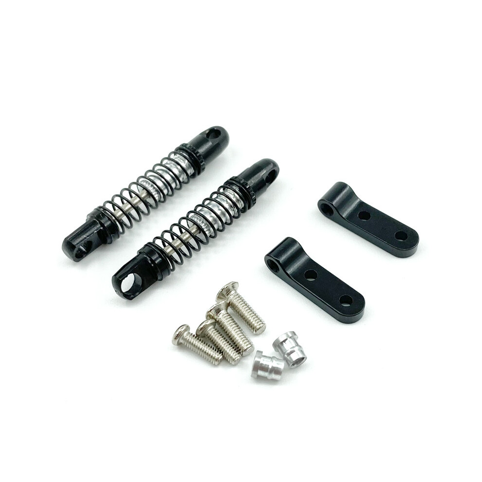 (Black) D12 Rear Axle Metal Spring Shock Absorber Diy Parts For 1/10 Wpl D12 Rc Truck Black 110691697868