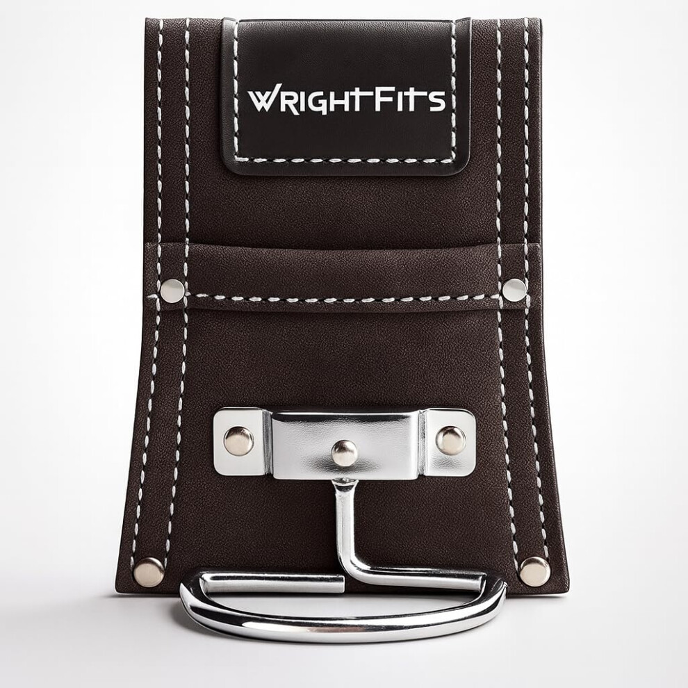 Wrightfits Genuine Leather Hammer Holder Â Heavy-Duty Hammer Holster With Steel Loop For Tool Belts | Durable Leather Tool Pouch For Builders 5051226570230