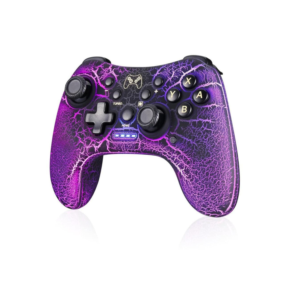 Switch Pro Controller,Wireless Switch Controller Compatible With Nintendo Switch/Lite/Oled/Pc,Bluetooth Pro Controller Switch With Adjustable Led Ligh 609808384345