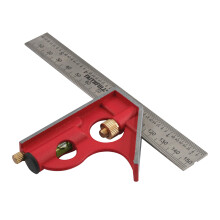 Faithfull Combination Square 150mm (6in) – Multi-Function Measuring & Layout Tool with Stainless Steel Rule, Spirit Level & Marking Scribe for Woodw