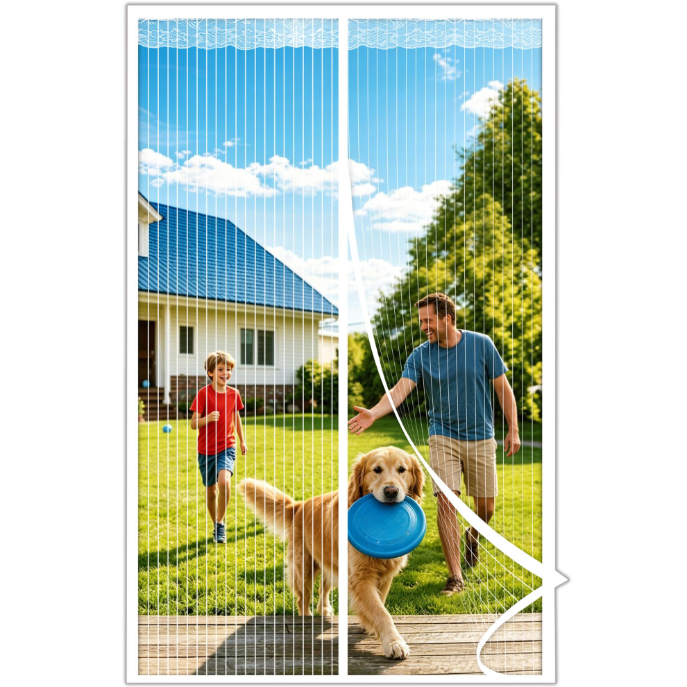 Fly Screens Doors Nets Patio Curtain Insect Mesh For Keeping Out Flies & Bug, Fl 5007153252701