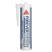 Sika Forever White Anti-Mould Silicone Sealant – Permanently Waterproof – Suitable for Internal And External Use – White – 295ml