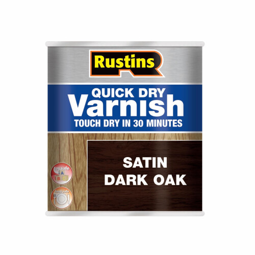 Rustins Rustins VSDO500 Quick Dry Varnish Dark Oak 500ml