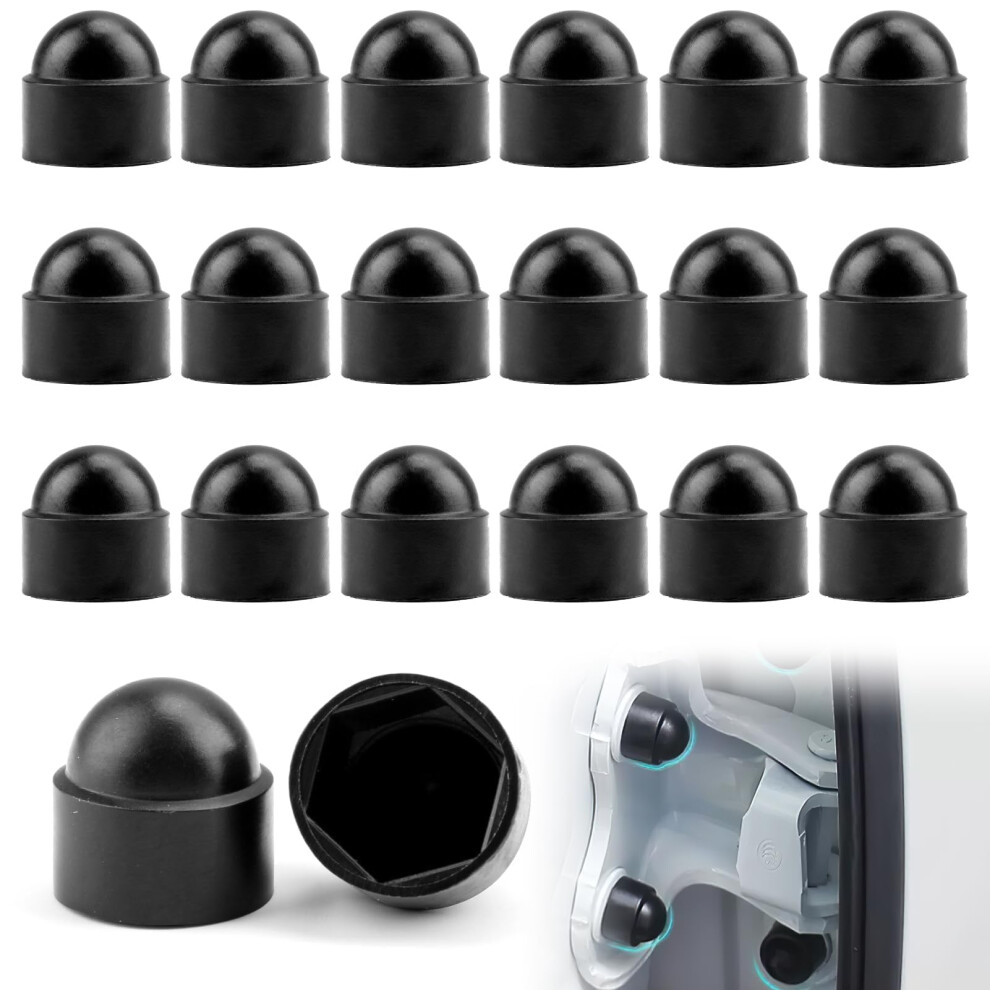 M10 Black Plastic Nut And Bolt, 20 Pcs Hex Nut Cover Dome Screw Caps Covers Hex Bolt Nut Protection Caps Screw Caps Assortment Kit Bolt Cover Cap For 5051226617003