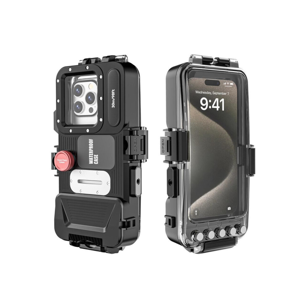 Professional Snorkeling Diving Waterproof Phone Case, Bluetooth Connection, Underwater 98Ft/30M Photo & Video Protective Housing Shockproof Phone Cove 609808384529