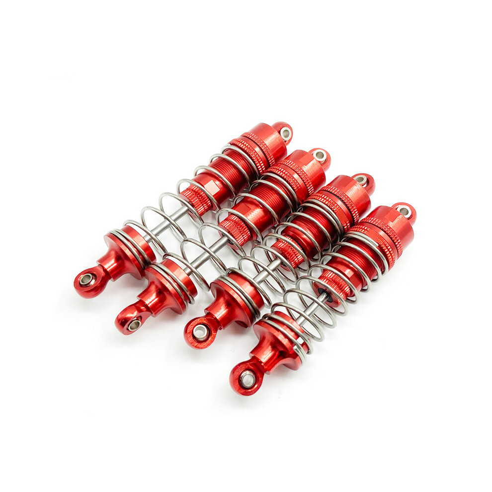 (Red) 4Pcs Metal Front Rear Shock Absorber Damper For 1:10 Wltoys 104001 Rc Racing Car Red 110691697974