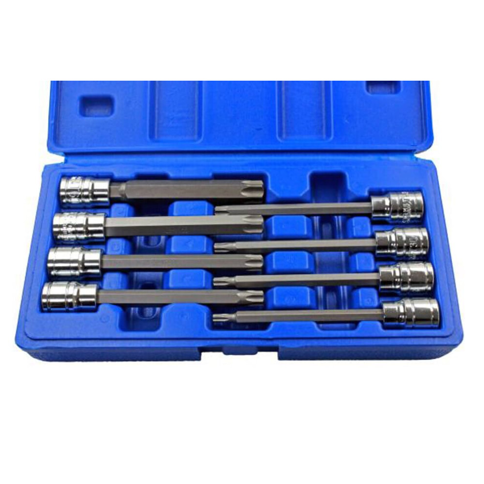 Us Pro Bergen 8Pc 3/8" Dr. 110Mm Long Torx Bit Socket Set T25 - T60 5051226553400